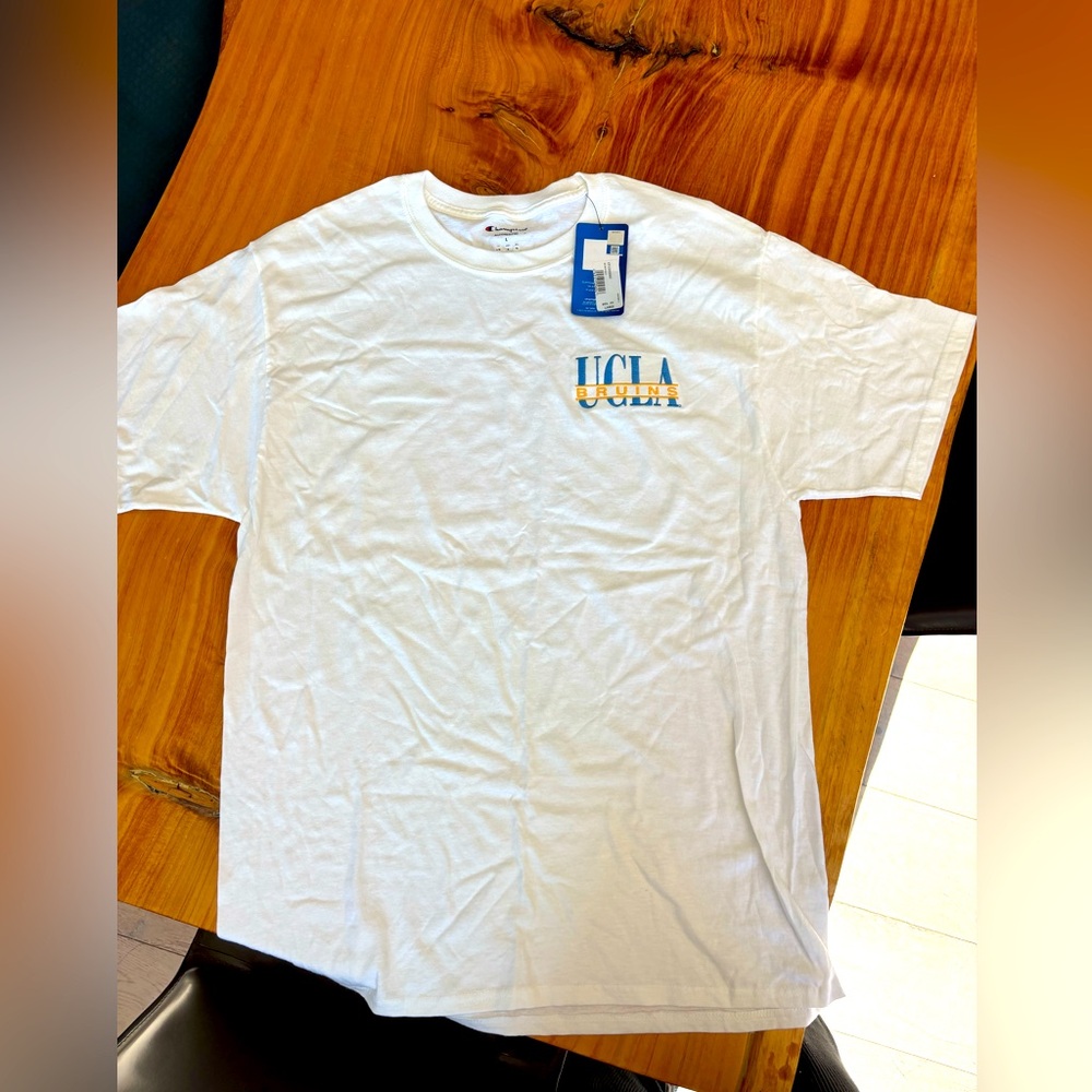 New! Authentic Champion UCLA Bruins 100% cotton T-shirt, size men’s large. NWT